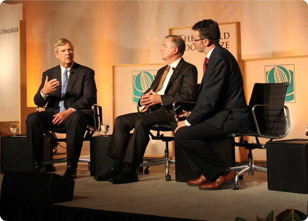 Agriculture Secretary Tom Vilsack participates in a roundtable discussion