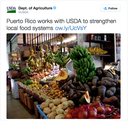 Puerto Rico works with USDA to strengthen local food systems http://ow.ly/UcVsY 
