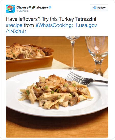 Have leftovers? Try this Turkey Tetrazzini #recipe from #WhatsCooking: http://1.usa.gov/1NX25I1  