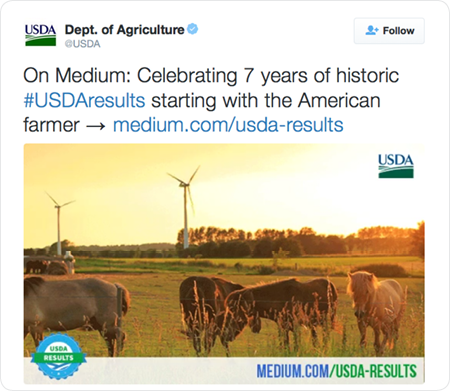 On Medium: Celebrating 7 years of historic #USDAresults starting with the American farmer → http://medium.com/usda-results  
