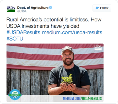 Rural America’s potential is limitless. How USDA investments have yielded #USDAResults http://medium.com/usda-results  #SOTU 