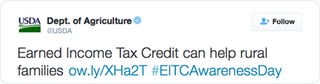 Earned Income Tax Credit can help rural families http://ow.ly/XHa2T  #EITCAwarenessDay