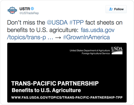Don’t miss the @USDA #TPP fact sheets on benefits to U.S. agriculture: http://www.fas.usda.gov/topics/trans-pacific-partnership-tpp … → #GrownInAmeric