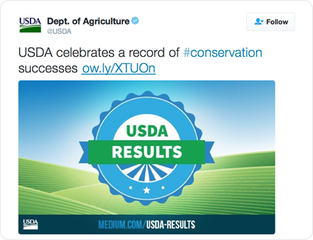 USDA celebrates a record of #conservation successes http://ow.ly/XTUOn  