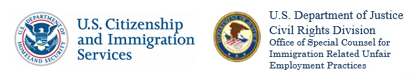 USCIS and USDOJ Civil Rights Division Banners