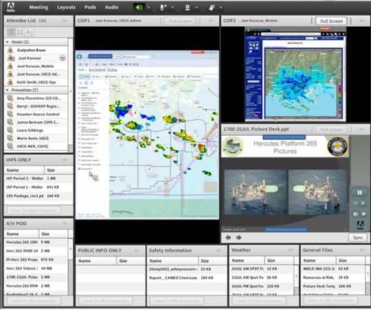 Screen shot of Coast Guard collaboration site