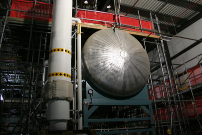 This boiler is one of seven in the Steam Plant that will produce about 207,000 pounds of steam per hour for WTP processes.