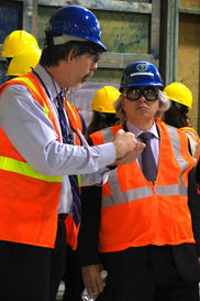 WTP Assistant Manager Bill Hamel engages with Energy Secretary Ernest Moniz