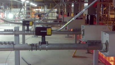 The Autosampling System in the Lab uses a vacuum system similar to bank drive-up teller terminals to transport waste samples to various locations