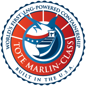 Insignia of TOTE Marlin-Class L.N.G. powered container ship