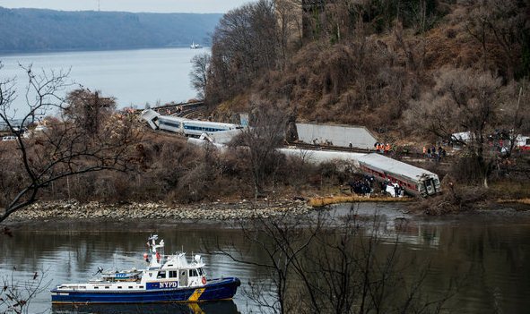 Photo of Metro-North crash courtesy NY Times