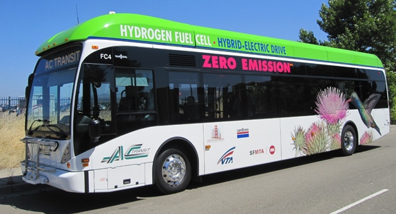 Photo of hydrogen fuel cell transit bus Photo of hydrogen fuel cell transit bus
