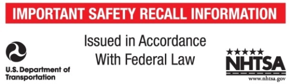 Example of a Recall Notice