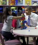 president and little girl