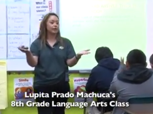 Lupita - teacher with her class