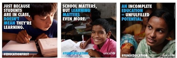 3 UNICEF ads supporting international education