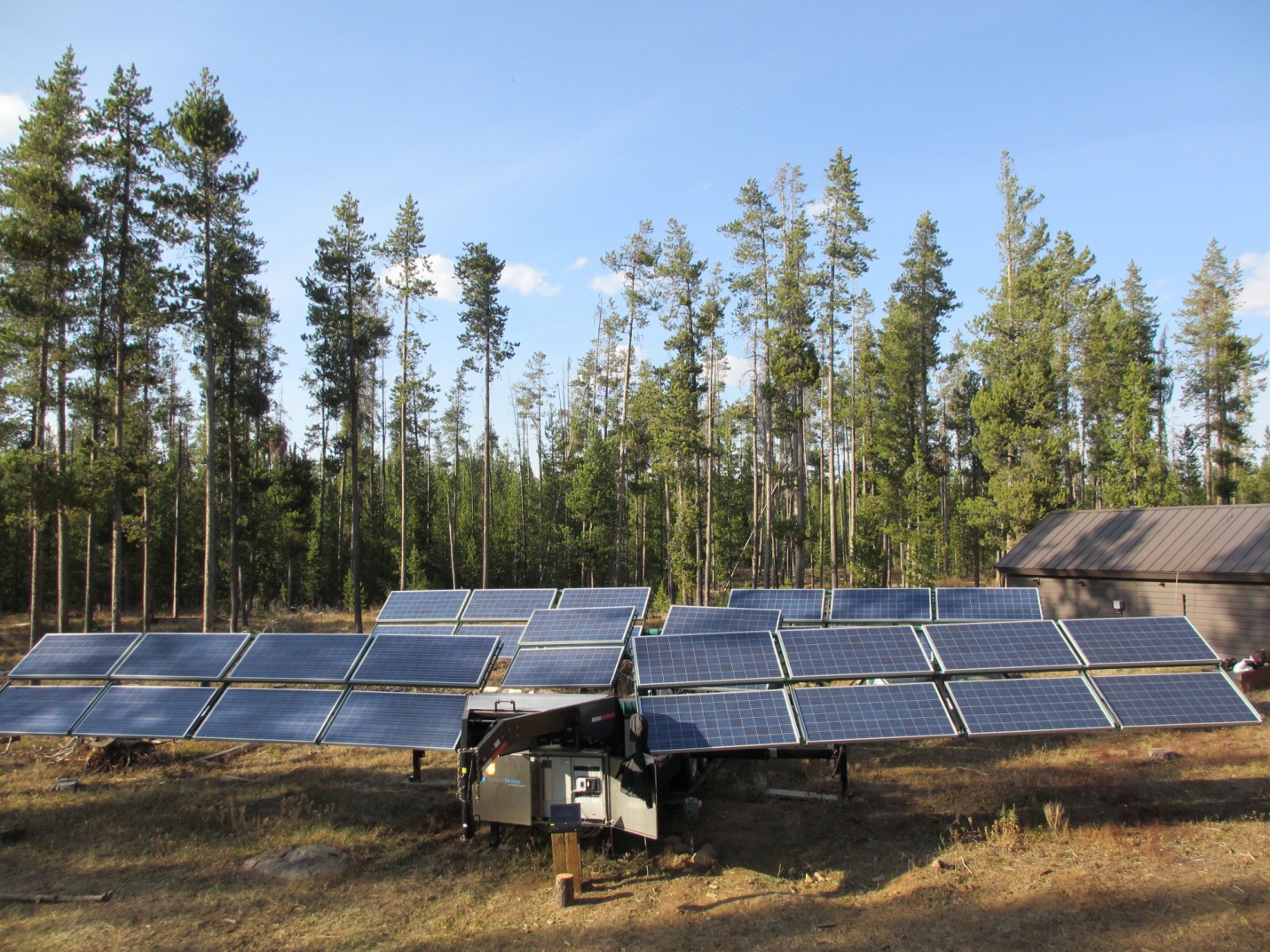  Mobile 9 kW Photovoltaic System at Bechler Meadows Ranger Station, Yellowstone National Park. 