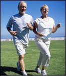 older adults jogging