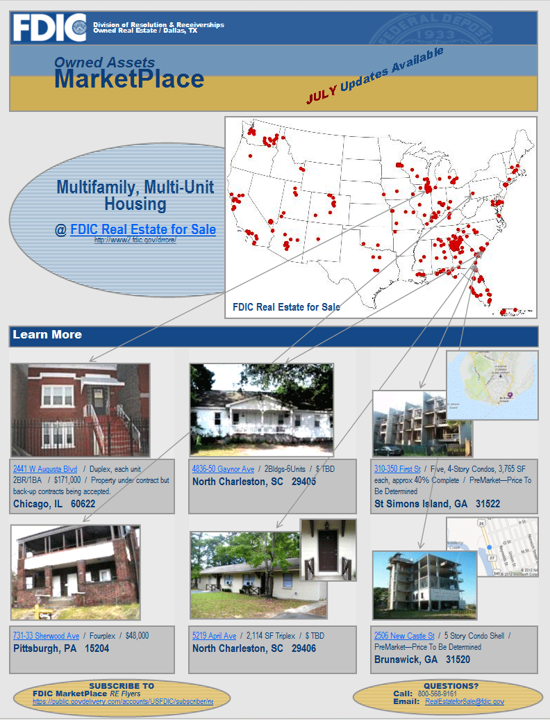Owned Assets Marketplace - Multifamily, Multi-Unit Housing