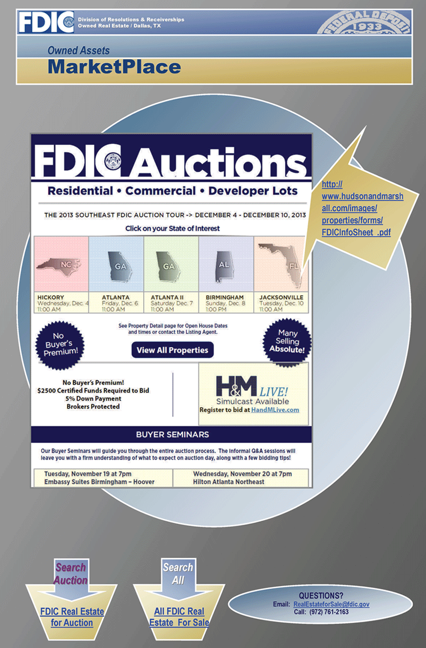 FDIC Owned Assets MarketPlace