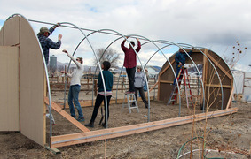 Hoop House Installation
