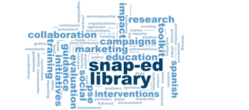 SNAP-Ed Library word cloud