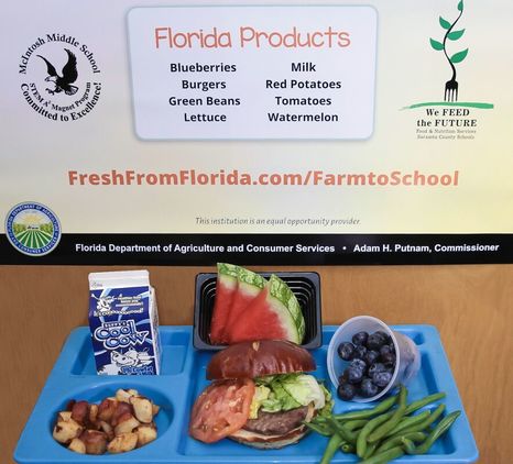 Fresh From Florida lunch tray