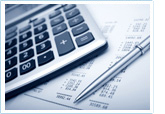 calculator and financial documents