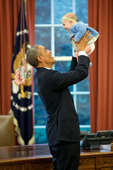 pres with baby