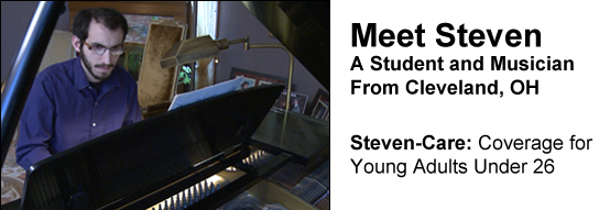 Meet Steven, a student and musician from Cleveland, OH. Steven-Care: Coverage for Young Adults