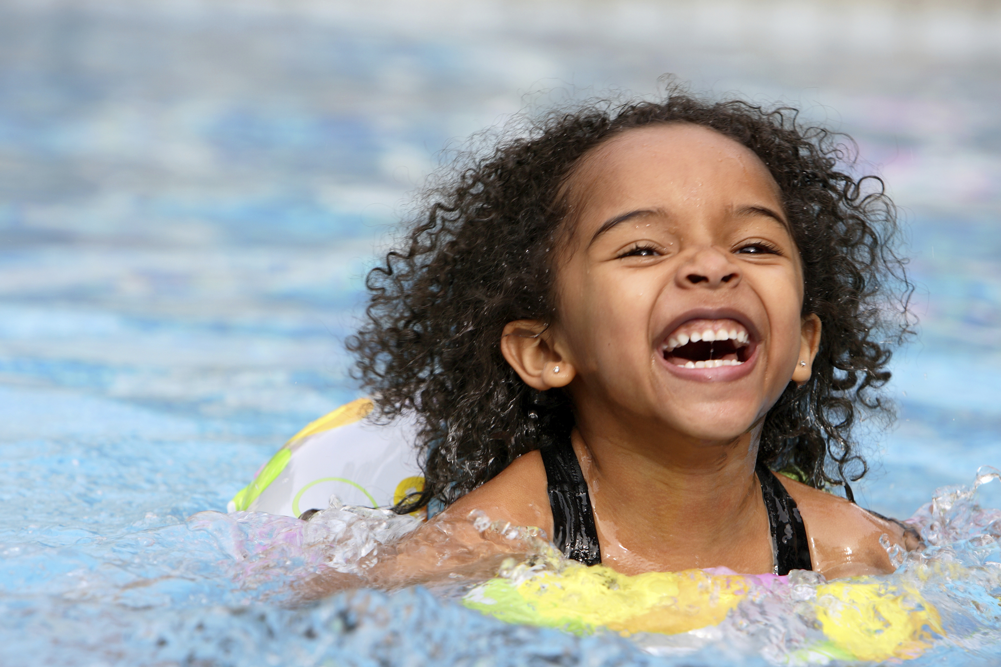 Girl in swimming pool