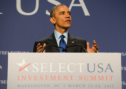 President Obama speaking at the 2015 SelectUSA Summit