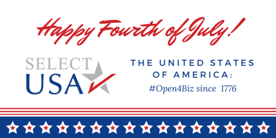 Happy 4th of July! USA: #Open4Biz since 1776