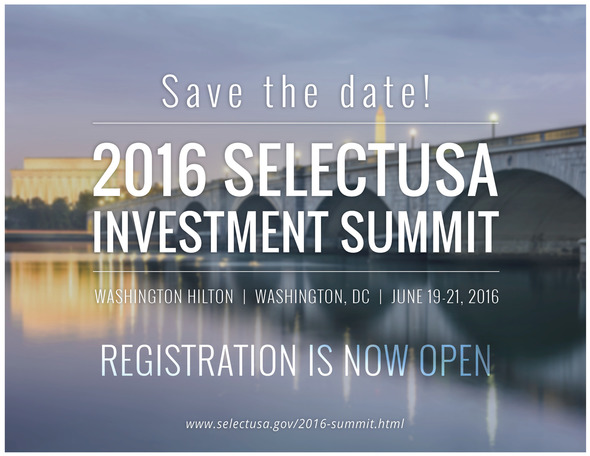 2016 SelectUSA Investment Summit - Registration Open