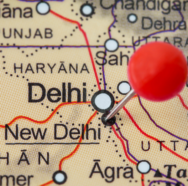 Map focused on New Delhi