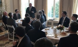 Photo of the event in Bern, led by Ambassador Edward T. McMullen