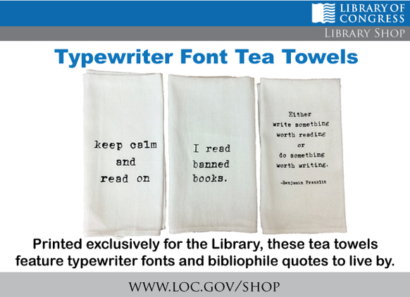 Typewriter Font Tea Towel