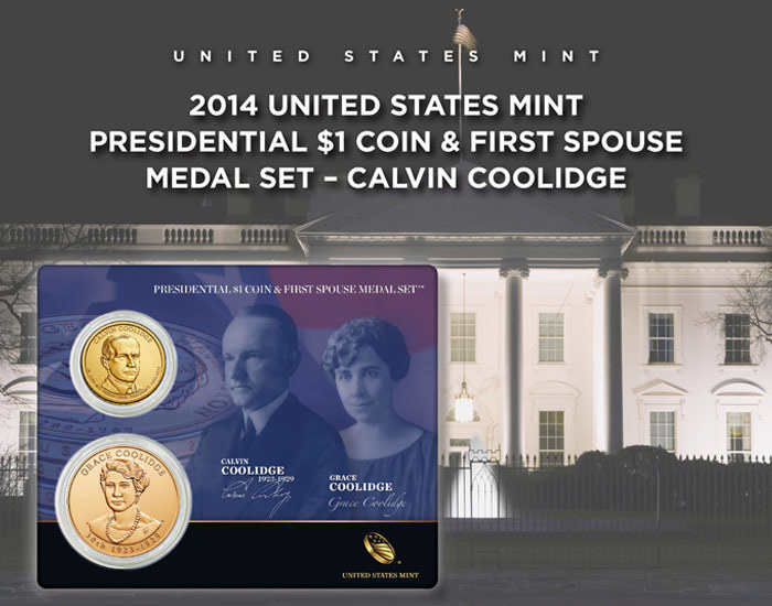 2014-Presidential-Dollar-Coin-and-First-Spouse-Medal-Calvin-Coolidge