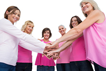 Group of women in pink.