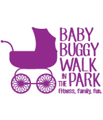 Purple baby buggy logo: Baby Buggy Walk in the Park