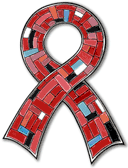 Red ribbon for National Native HIV/AIDS Awareness Day