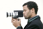 man with video camera