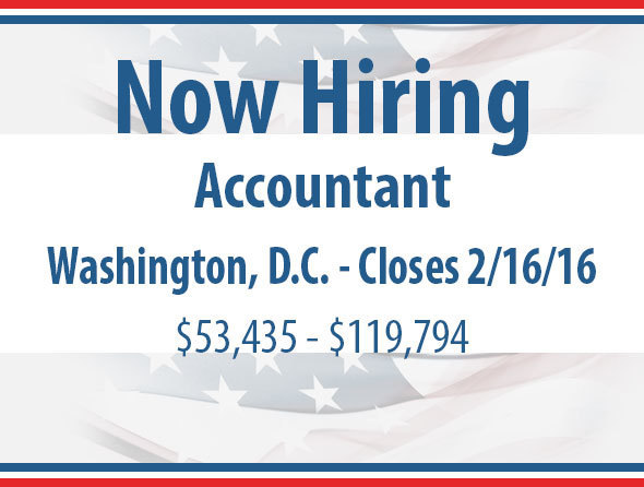 Accountant - Washington, D.C. - Closes 2/16/16 - $53,435 - $119,794