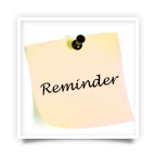 Post-it note with the word Reminder written on it