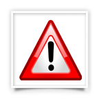 Image of a typical triangular error message with and exclamation mark.