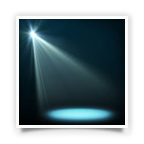 Spotlight on a black background