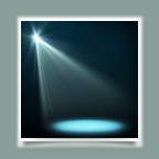 Spotlight on a black background