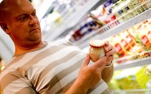 Adult Man shopping in food store