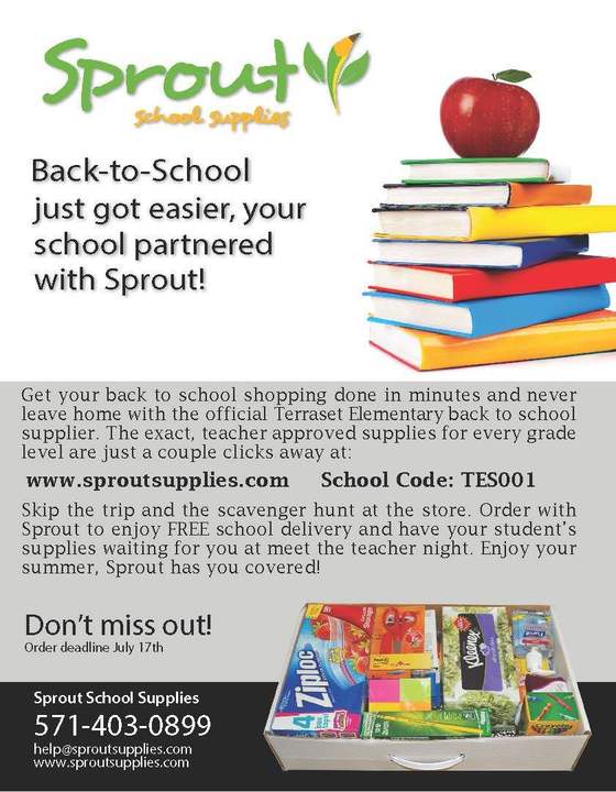 Two Days Left to Order Your School Supplies through Sprout