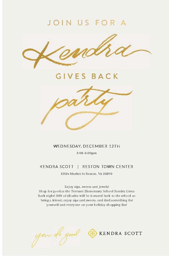 Terraset PTO - Kendra Scott Fundraiser